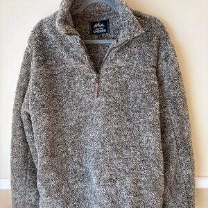 Men's Alpine Sherpa Zip-Up Sweater - Warm brown